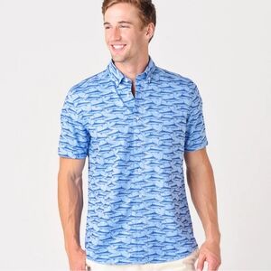 Southern Tide Men's Swordfish Printed Short Sleeve Dock Shirt